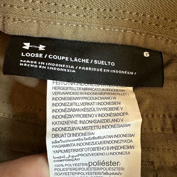 Under Armour Loose Fit Tactical Patrol Cargo Pant Sz 6 Utility Brown 1254097 251 - Picture 5 of 14